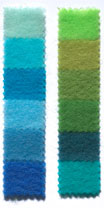 Sample Color Card #C Merino Wool Roving & Prefelt